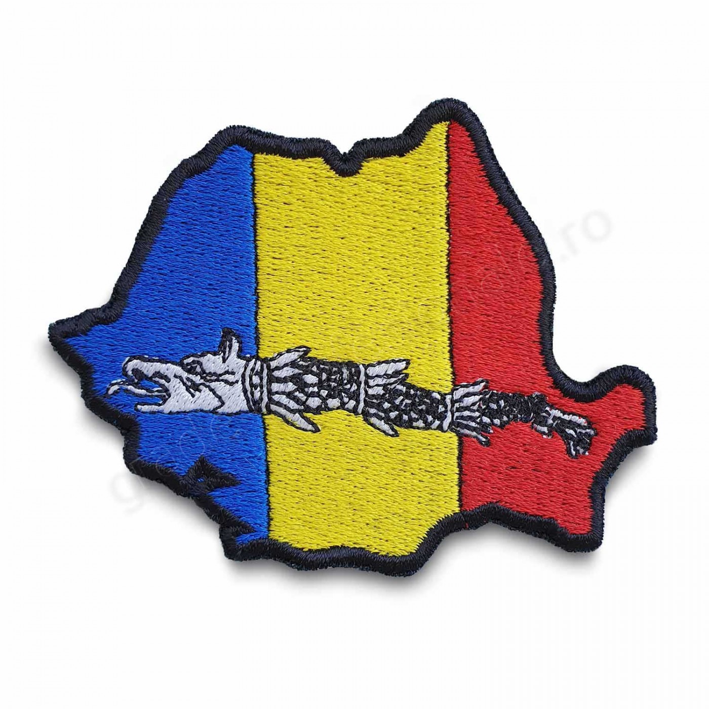 Emblema Romania Tricolor Cu Lup Dacic Grade Profesionale Ro