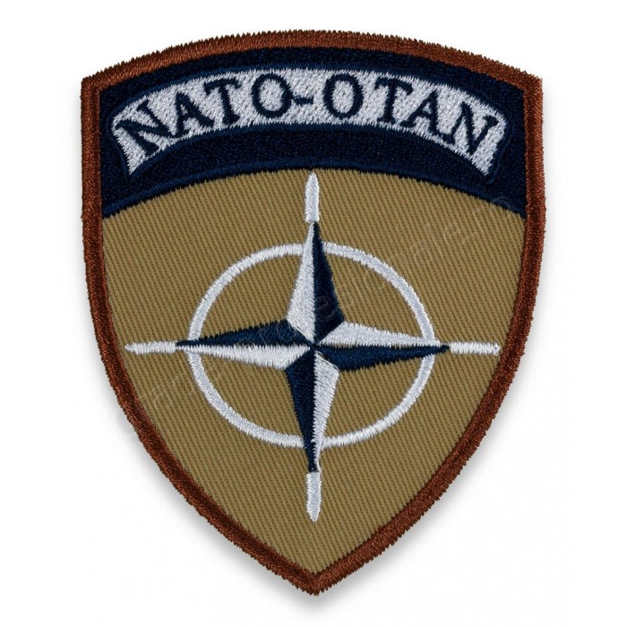 ecuson NATO - OTAN brodat pe suport textil