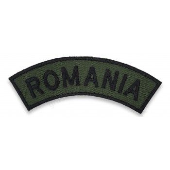 Ecuson semirotund "ROMANIA" - verde oliv