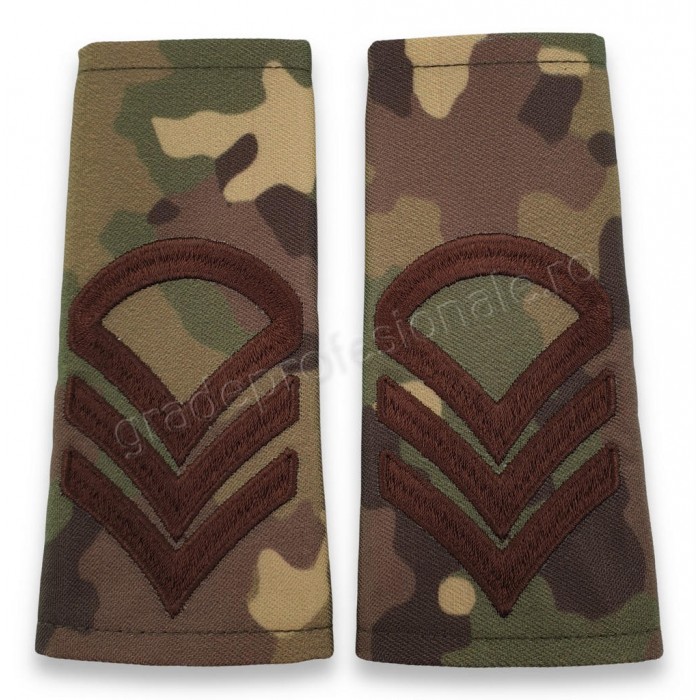 grade combat forte terestre brodate pe suport textil in culori camuflaj forte terestre