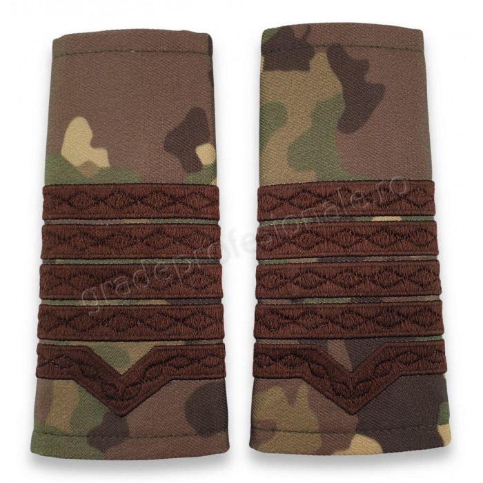 grade combat forte terestre brodate pe suport textil in culori camuflaj forte terestre