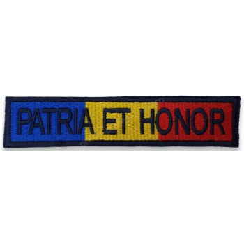 Ecuson tricolor "PATRIA ET HONOR"