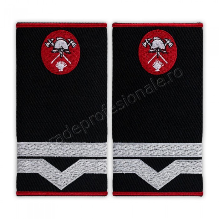 grade maistru militar clasa IV pompieri brodate pe suport textil negru