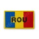 Ecuson brodat cu text "ROU"