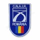 Emblema C.N.A.I.R. brodata pe suport textil de culoare albastra sau bleumarin