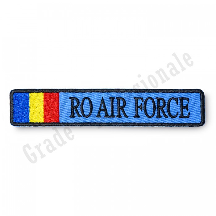 ecuson brodat cu textul "RO AIR FORCE" pentru fortele aeriene