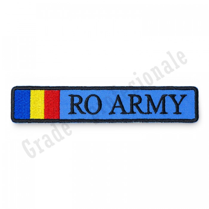 ecuson brodat cu textul "RO ARMY" pentru fortele aeriene