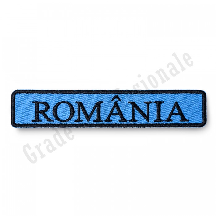 ecuson brodat cu textul "ROMANIA" pentru fortele aeriene