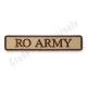 ecuson brodat cu textul "RO ARMY" pentru fortele terestre