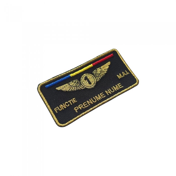 ecuson nume aviatie brodat pentru uniforma de aviatie