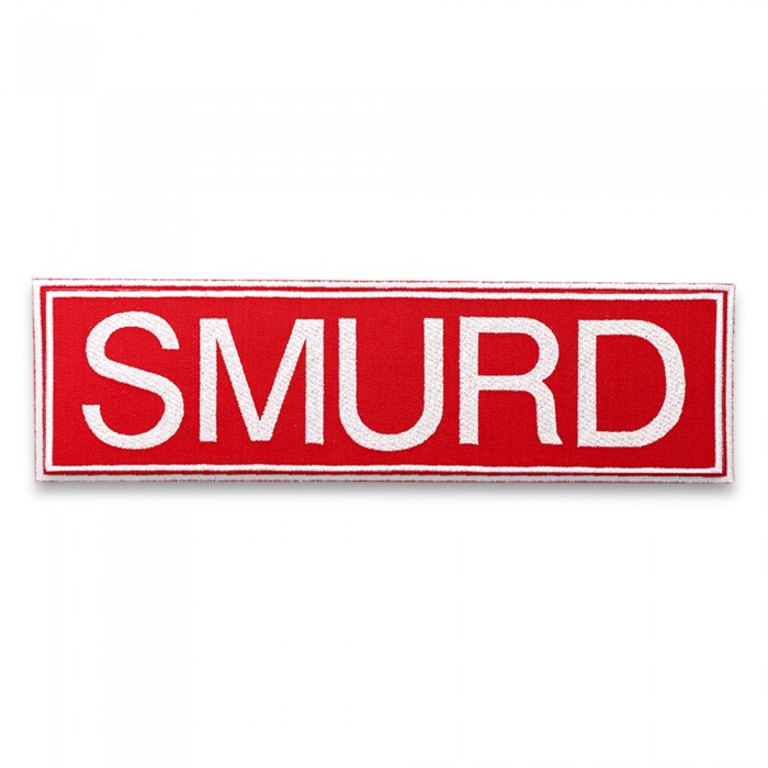 Embleme SMURD brodate pe suport textil rosu pentru medici, paramedici, asistenti sau voluntari SMURD 