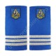 grade capitan jandarmi brodate pe suport textil din lana de culoare bleu-jandarm